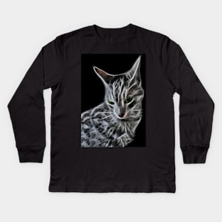 Cute Cat Spiritual Art Kids Long Sleeve T-Shirt